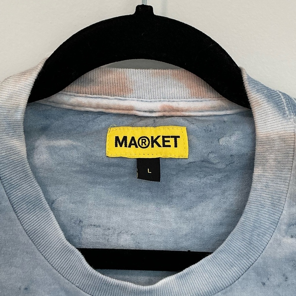 NWOT MENS: Market Work Life Balance T-Shirt in Water Tie-Dye - Picture 8 of 10